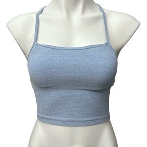 Beyond Yoga Spacedye Slim Racerback Cropped Tank Light Dusty Sky Blue - XS